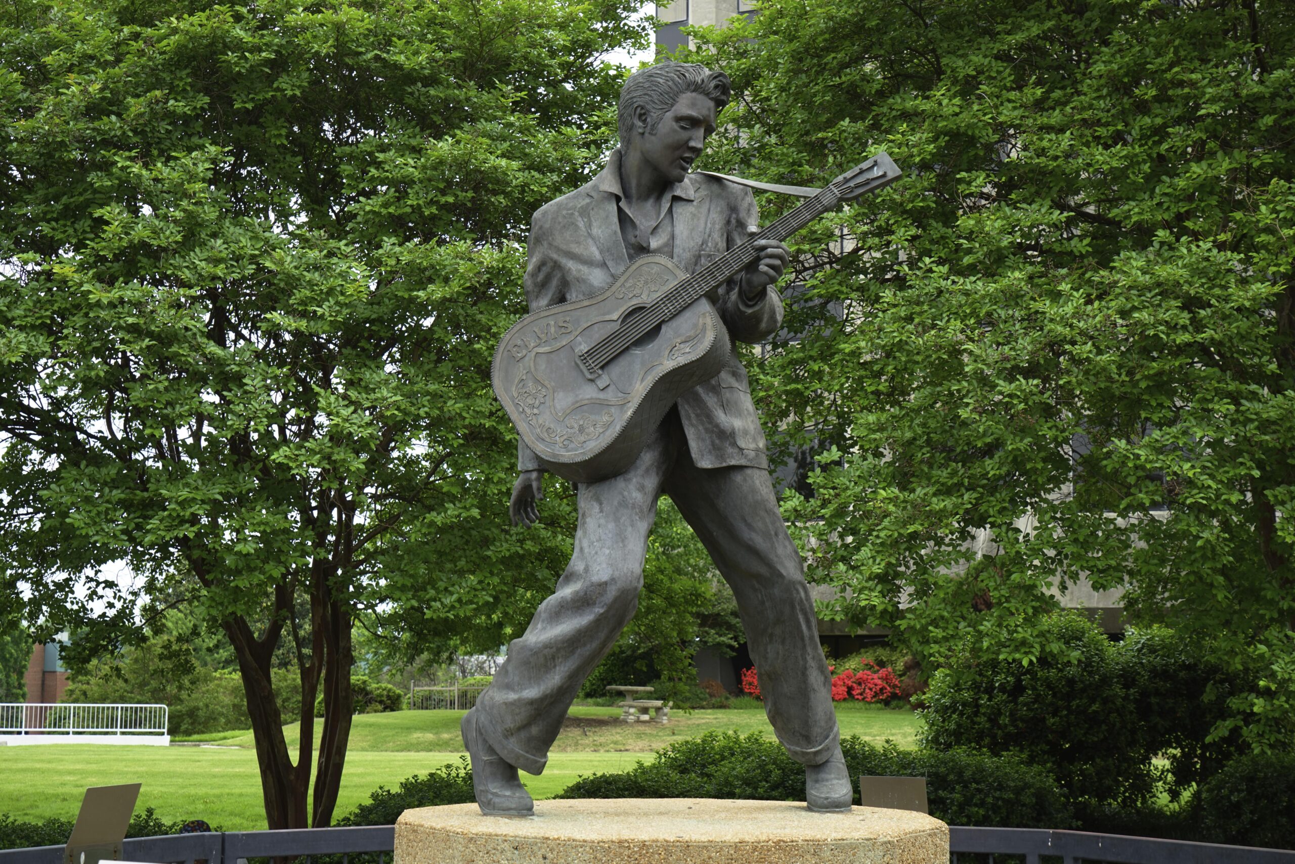 Elvis Presley statue near Historic Beale Street in Memphis, Tennessee.